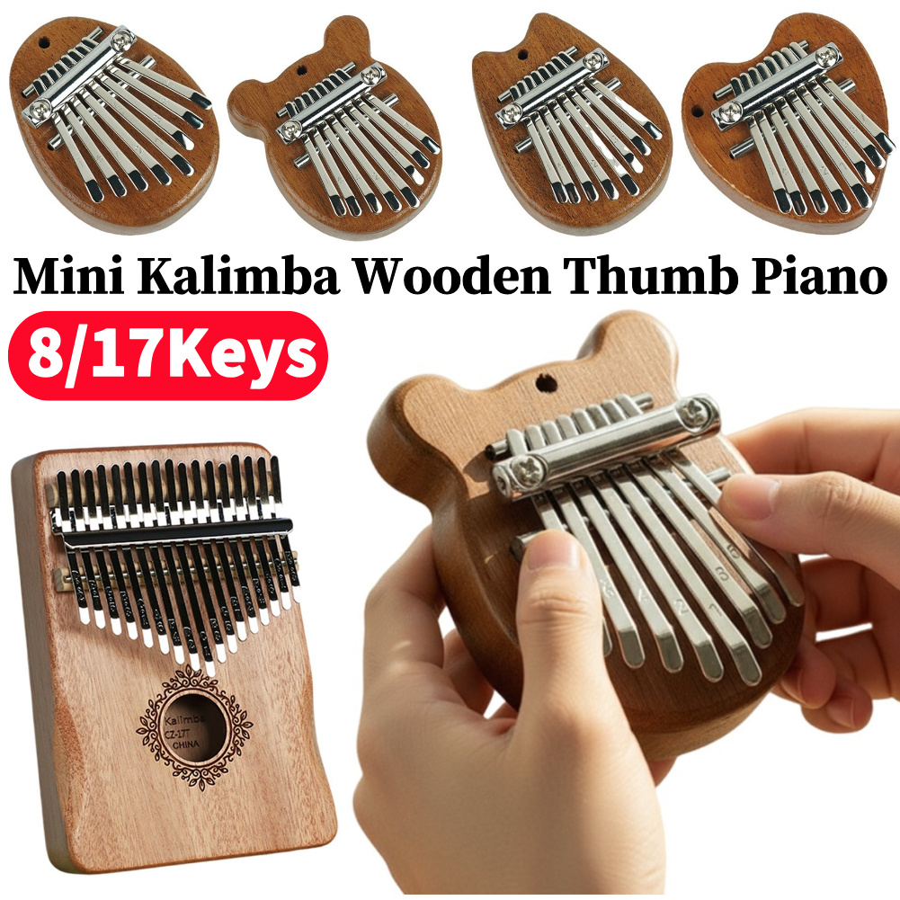 Kalimba Thumb Piano - 8/17Keys Mini Wooden Kalimba High Quality