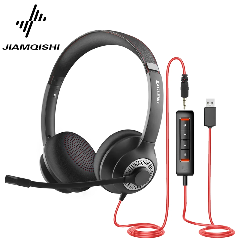 Contact Pickup Mic - JIAMQISHI EH01 USB Headset PC Computer