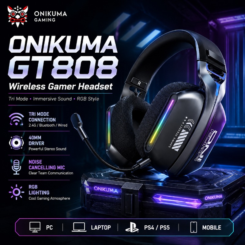 ONIKUMA GT808 Wireless Gaming  - огляд і ціна Contact Pickup Mic