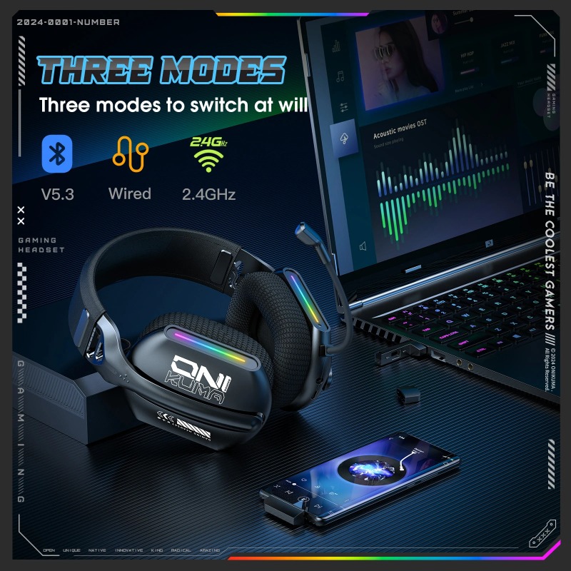 ONIKUMA GT808 Wireless Gaming  - огляд і ціна Contact Pickup Mic