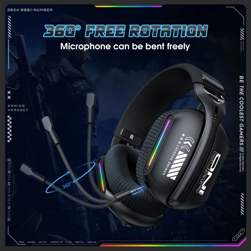 ONIKUMA GT808 Wireless Gaming  - огляд і ціна Contact Pickup Mic