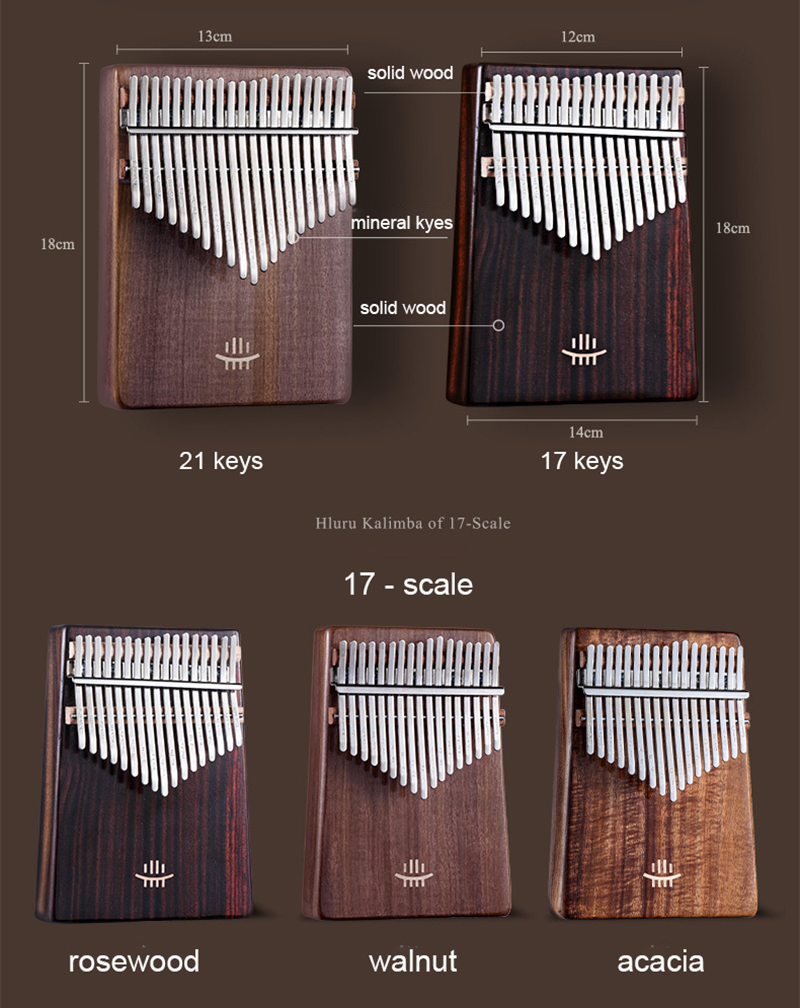 Hluru Kalimba 17 Keys with Hol - огляд і ціна Kalimba Thumb Piano