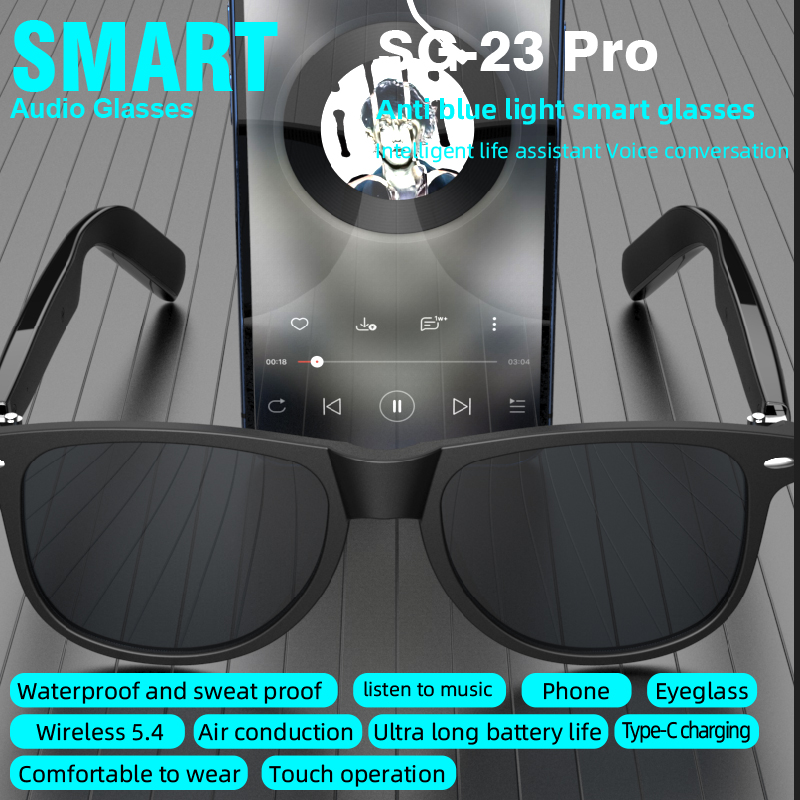 SG‑23 Pro Smart Audio Glasses  - огляд і ціна Music Audio Pro