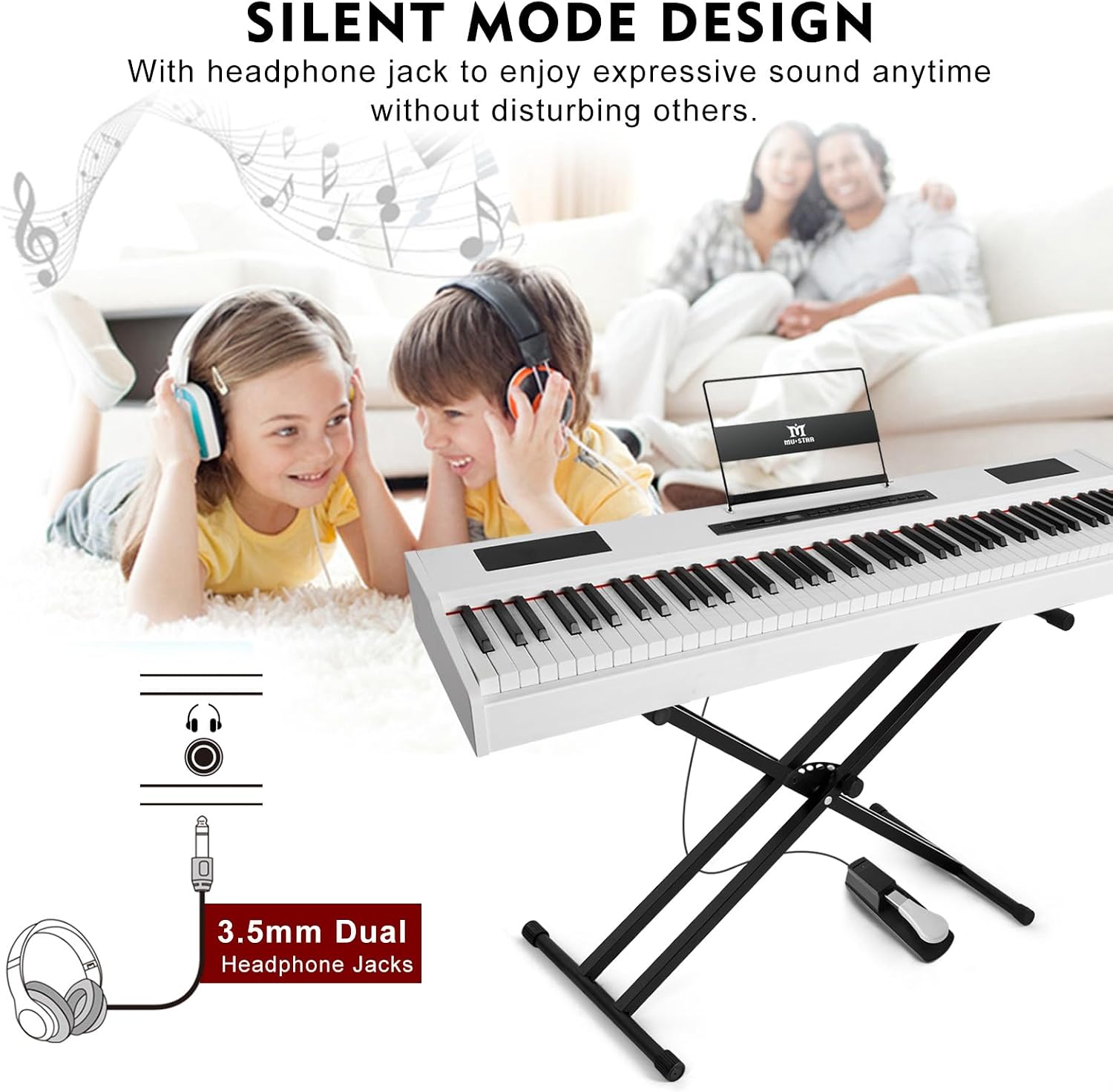 MUSTAR Digital Piano Keyboard  - огляд і ціна Piano Sustain Pedal