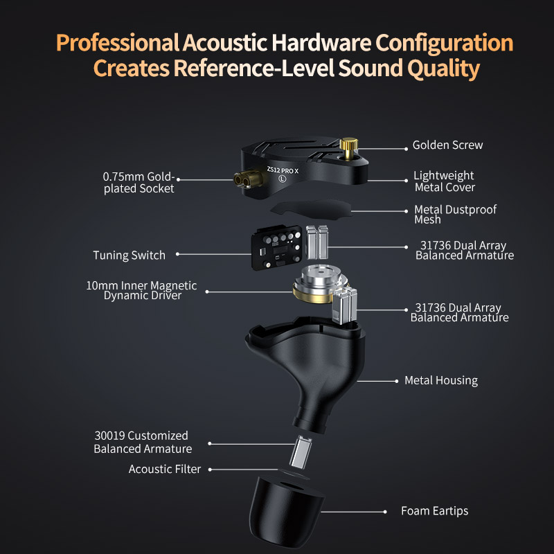 KZ ZS12 PRO X Metal Earphones  - огляд і ціна Audio X Music